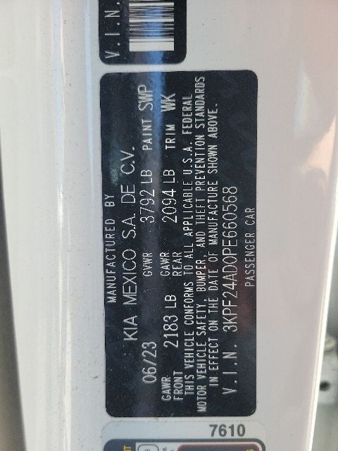 2023 Kia Forte LXS